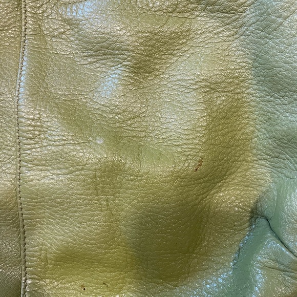 B. Makowsky Avocado Green Bag w/ Shoulder Cross Body Strap - Picture 6 of 6